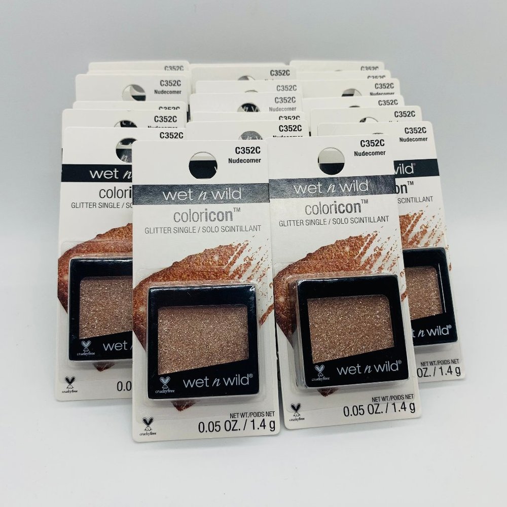 Wet n Wild Color Icon Glitter 20 pk, C352C Nudecomer Ultra-Pigmented Makeup NEW